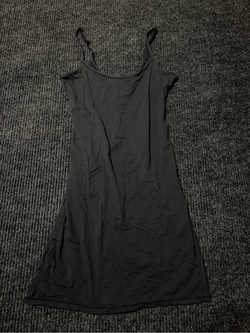 SKIMS Fits Everybody Mini Slip Dress Onyx Black Size M